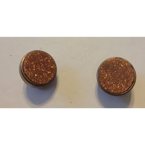 Vintage Cufflinks Sparkle Shimmer Gold Tone Metal Victorian Antique Lot of 2
